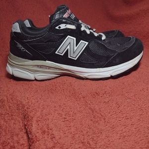 NEW BALANCE  990v3 W990BK3 Black Suede Running Shoes USA 990 v3 Women’s Sz 8